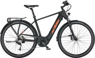 KTM MACINA SPORT 510 BLACK MATT(ORANGE+GREY) 2022 FÉRFI ELEKTROMOS TREKKING KERÉKPÁR