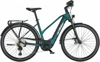 KTM MACINA SPORT 710 TRAPÉZ green purple flip matt (silver+blue) Női Elektromos Trekking Kerékpár 2022