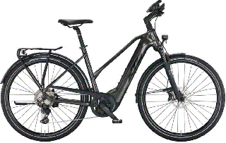 KTM MACINA SPORT 720 TRAPÉZ machine grey (black+orange matt) Női Elektromos Trekking Kerékpár 2022