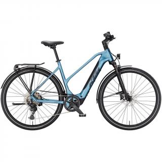 KTM MACINA SPORT SX 20 TRAPÉZ steel blue matt (black) 2025 Női Elektromos Trekking Kerékpár