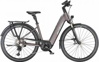 KTM Macina Style 710 EASY ENTRY elderberry matt (grey+orange) Unisex Elektromos Trekking Kerékpár 2023