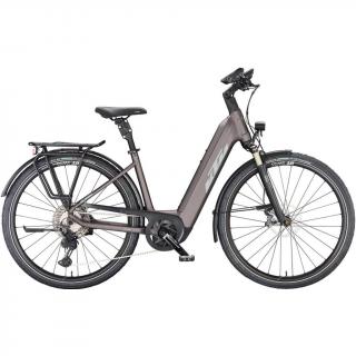 KTM MACINA STYLE 710 ELDERBERRY MATT(GREY+ORANGE) EASY ENTRY 2023 UNISEX ELEKTROMOS TREKKING KERÉKPÁR