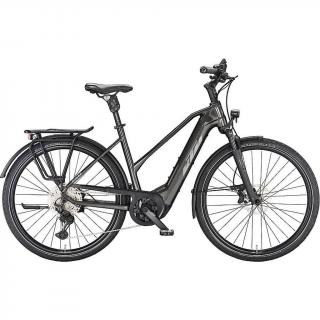 KTM MACINA STYLE XL MACHINE GREY(SILVER+BLACK) TRAPÉZ 2023 NŐI ELEKTROMOS TREKKING KERÉKPÁR