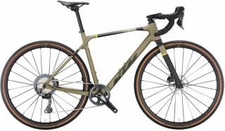 KTM X-STRADA ELITE olive grey matt (black+yellow) 2023 Férfi Gravel Kerékpár