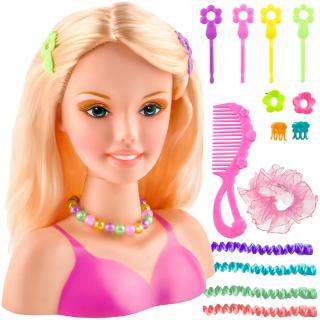 Fashion girl fésülhető babafej kiegészítőkkel