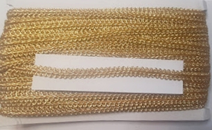Brigitta 10 mm arany lurex díszítő szalag.