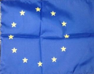 EU zászló 40x70 cm, hurkolt, polyester, bevarrt rúdtartó hellyel. Kül- és beltér ()