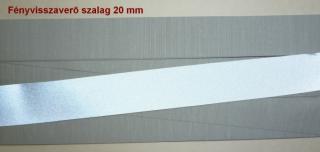 Fényvisszaverő szalag 20 mm, vékony anyagon,150 Ft / méter ( 5 métertől) ()