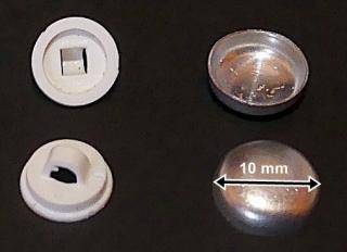 Gombalap 16-os műanyag alappal (10 mm) csak fehér 28 Ft/pár(100 pár/cs) ()