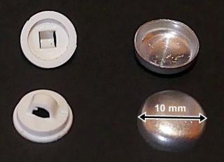 Gombalap 16-os műanyag alappal (10 mm) csak fehér 30 Ft/pár(100 pár/cs) ()