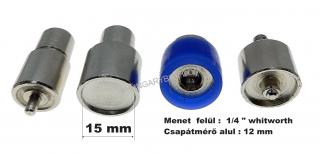 Kesztyűpatent nyomó fej aparát, 15 mm-es normál patenthez. 4 rész/szett ()