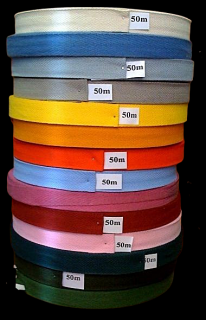 Köpper szalag 20 mm, pamut, több színben, 179  Ft/méter (50 méter) ()