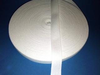 Köpper szalag 25 mm, optikai fehér színben, pamut, 195 Ft/méter ( 50 méter)   ()