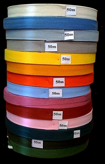 Köpper szalag 25 mm, pamut, többféle színben 195 Ft/méter ( 50 méter)  ()