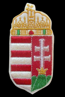 Magyar címer, varrható, 85 mm x 42 mm (nagy), 800 Ft/db 1 db  ()