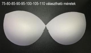 Melltartó kúp fehér, push up nélküli,  mandula  forma, 75-95 méretig 740 Ft/pár ()