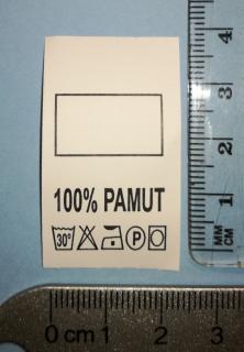 Méretjelző cimke 100% pamut + beírható méret+piktogramok 100 db -tól ()