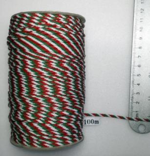 Nemzeti zsinór 3 mm PES 108 Ft/m (100 méteres) (Nemzeti színű)