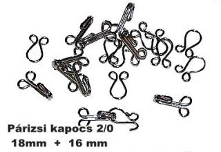 Párizsi kapocs 3 -as méret (13+12 mm) (100 pár/csomag)  60 Ft/pár ()