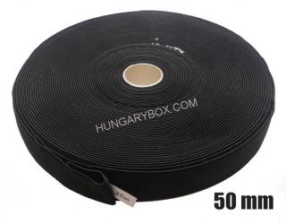 Plüssgumi szalag, 50 mm, fehér vagy fekete. 520  Ft/m (25 méter) ()