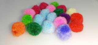 Pompon 10 mm mini MIX színes, dekor kellék, 20 db/csomag