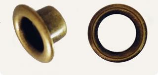 Ringli karika 6 mm réz alapú antikolt, ömlesztett, 22 Ft/pár  (100 pár/cs) ()