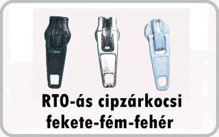 RT0 cipzárkocsi automata, fém, fehér, fekete, 49 Ft/db (3-as) 50 db/csom ()