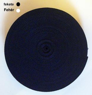 Sávolyheveder bordás  25 mm, fekete vagy fehér, 160 Ft/m (25m) ()