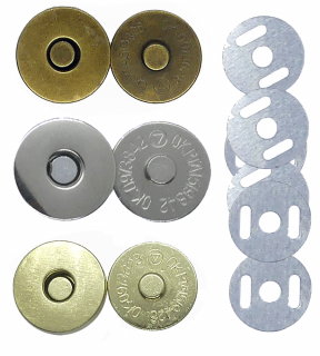 Táskamágnes 18 mm beszúrós  (4db/szett)  90 Ft/szett ( 10 szett/csomag)  ()