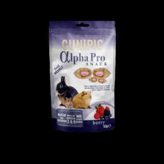 Cunipic Alpha Pro piros gyümölcsös jutalomfalat rágcsálóknak 50g