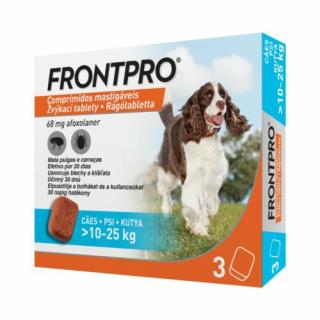 Frontpro rágótabletta kutyáknak 10-25kg 3x68mg - M