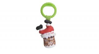 Játék mikulás figura TPR karikával kutyáknak – 30cm