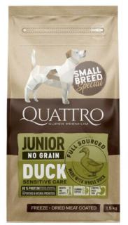 QUATTRO Dog Small Breed Junior kacsa 1,5kg