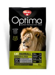 Visán Optimanova Cat Hairball Chicken and Rice 8kg