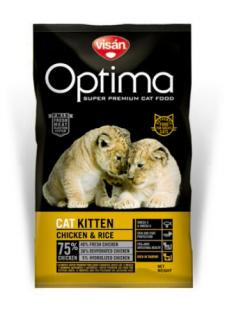 Visán Optimanova Cat Kitten Chicken and Rice 2kg