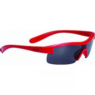 BSG-54 kerékpáros szemüveg Kids fényes piros keret / PC füst lencsékkel