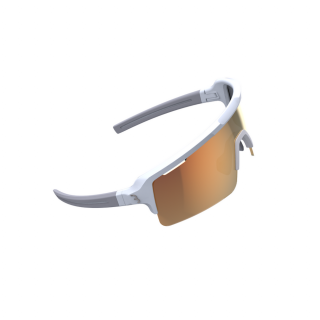 BSG-65 kerékpáros szemüveg Fuse matt fehér keret / MLC narancs lencsékkel