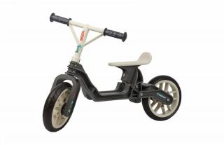 Polisport futókerékpár összehajtható, könnyű műanyag, teli kerekes, 3 magasságban állítható (32-35 cm), sötétszürke/krém (fiús és lányos matricákkal a csomagban)