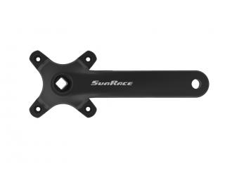 Sunrace FCM800 négyszögtengelyes hajtómű lánckerék nélkül [fekete, 175 mm]