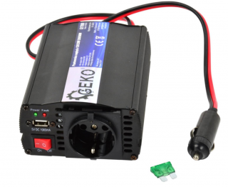 12V -ról >> 230V -ra + USB 500W / 250W FESZÜLTSÉGÁTALAKÍTÓ INVERTER AUTÓS ÁRAMÁTALAKÍTÓ 12/230V KONVERTER