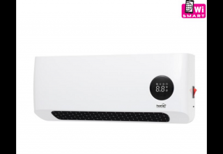 Fali ventilátoros SMART fűtőtest, 1000W/2000W, heti program, távirányító, fehér