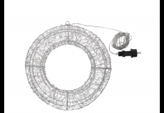 Villogó LED koszorú, 38 cm, 400 LED, 6 órás időzítővel