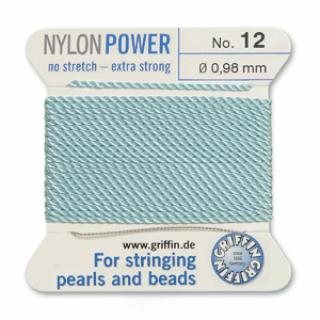 Bead cord, nylon fűzőszál, 0,98mm-es, türkiz