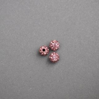 Kristályos gyöngy, rózsaszín, 6mm