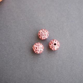 Kristályos gyöngy, rózsaszín, 8mm