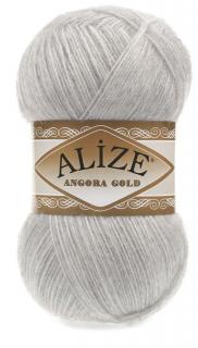 Alize Angora Gold 208 - világos szürke melange (20% Gyapjú,)