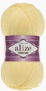 Alize Cotton Gold 187 - világossárga (45% Akril, 55% Pamut)