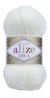Alize Diva 1055 - cukor fehér (akril fonal)