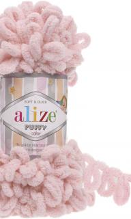 Alize Puffy 161 - púder rózsaszín (kézen kötés)