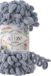Alize Puffy 428 - közép szürke (kézen kötés)